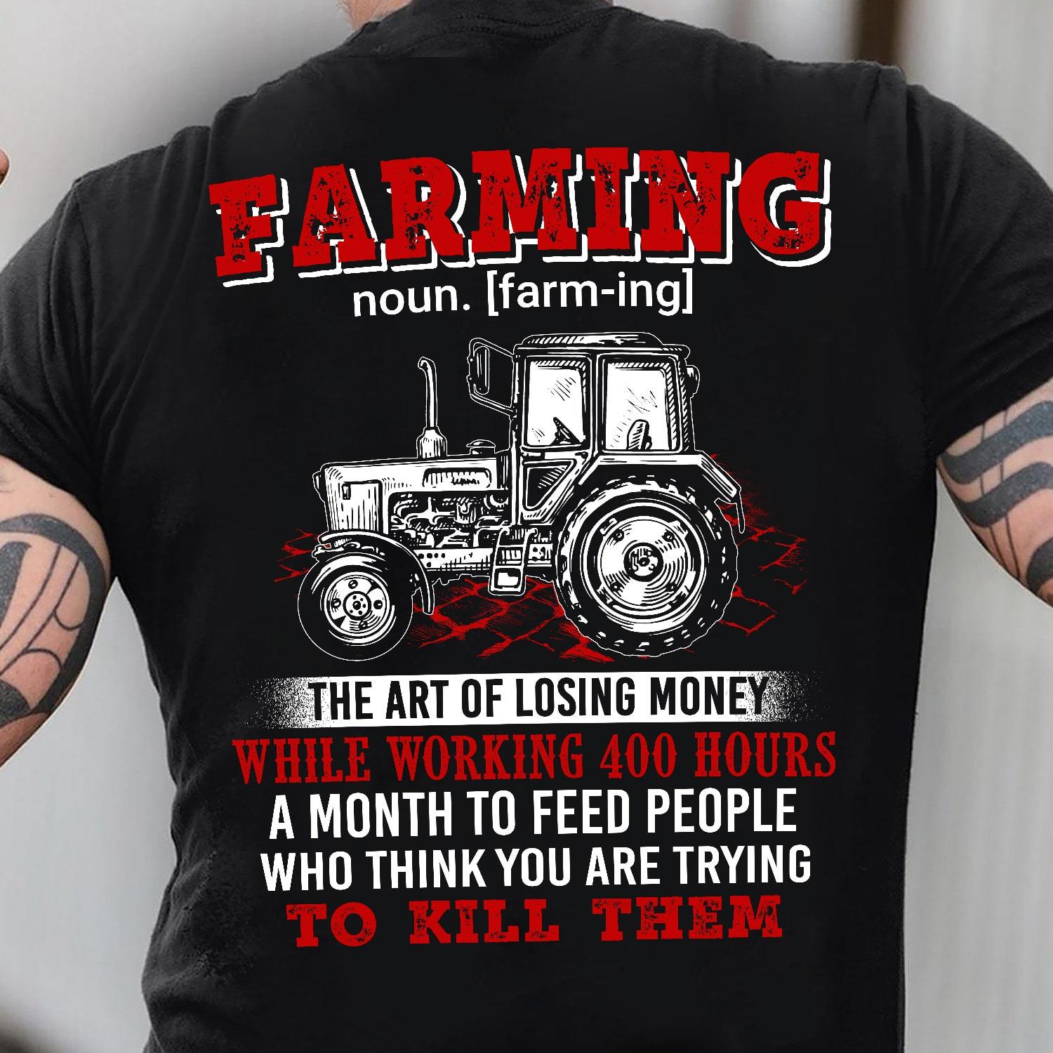 Farming cool definition – Back-printed T Shirt