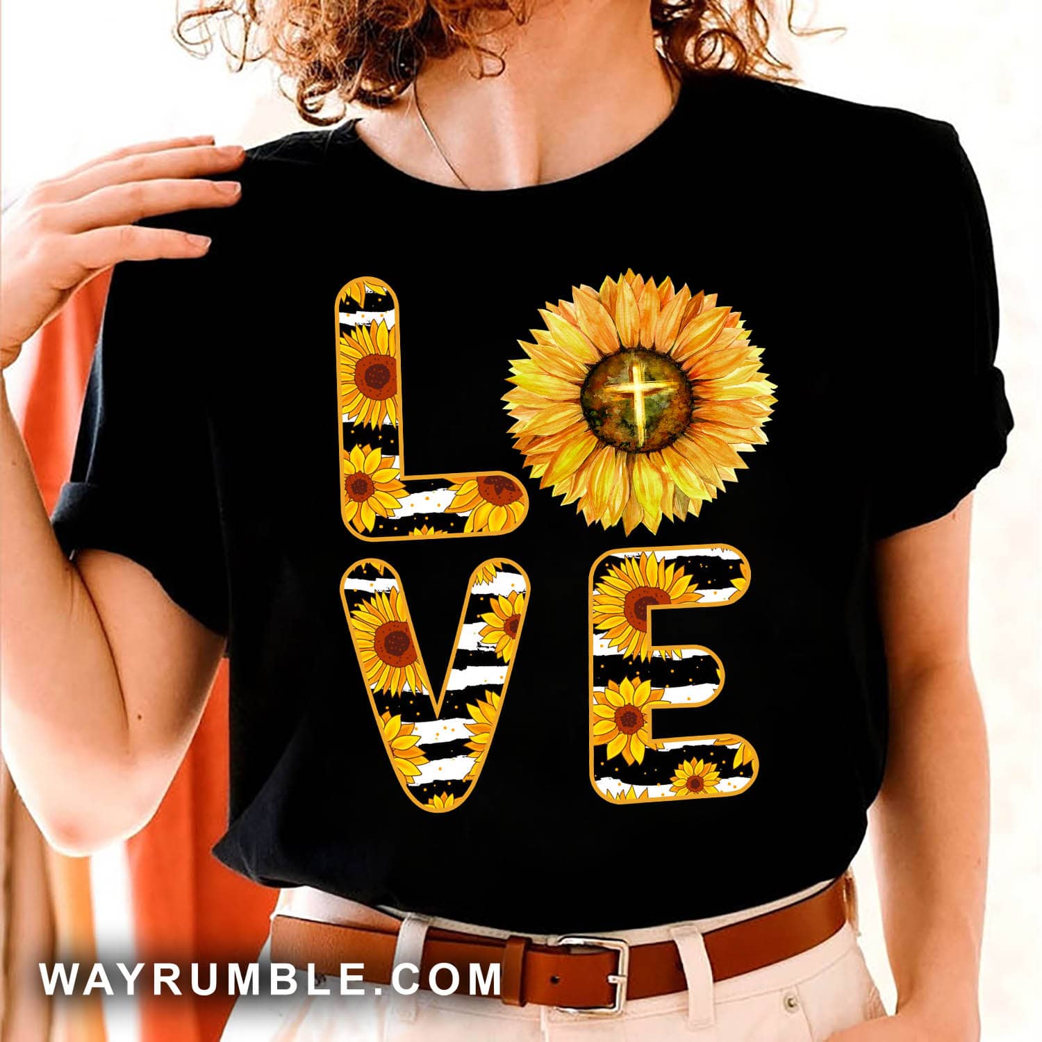 Love and Sunflower – Jesus T Shirt