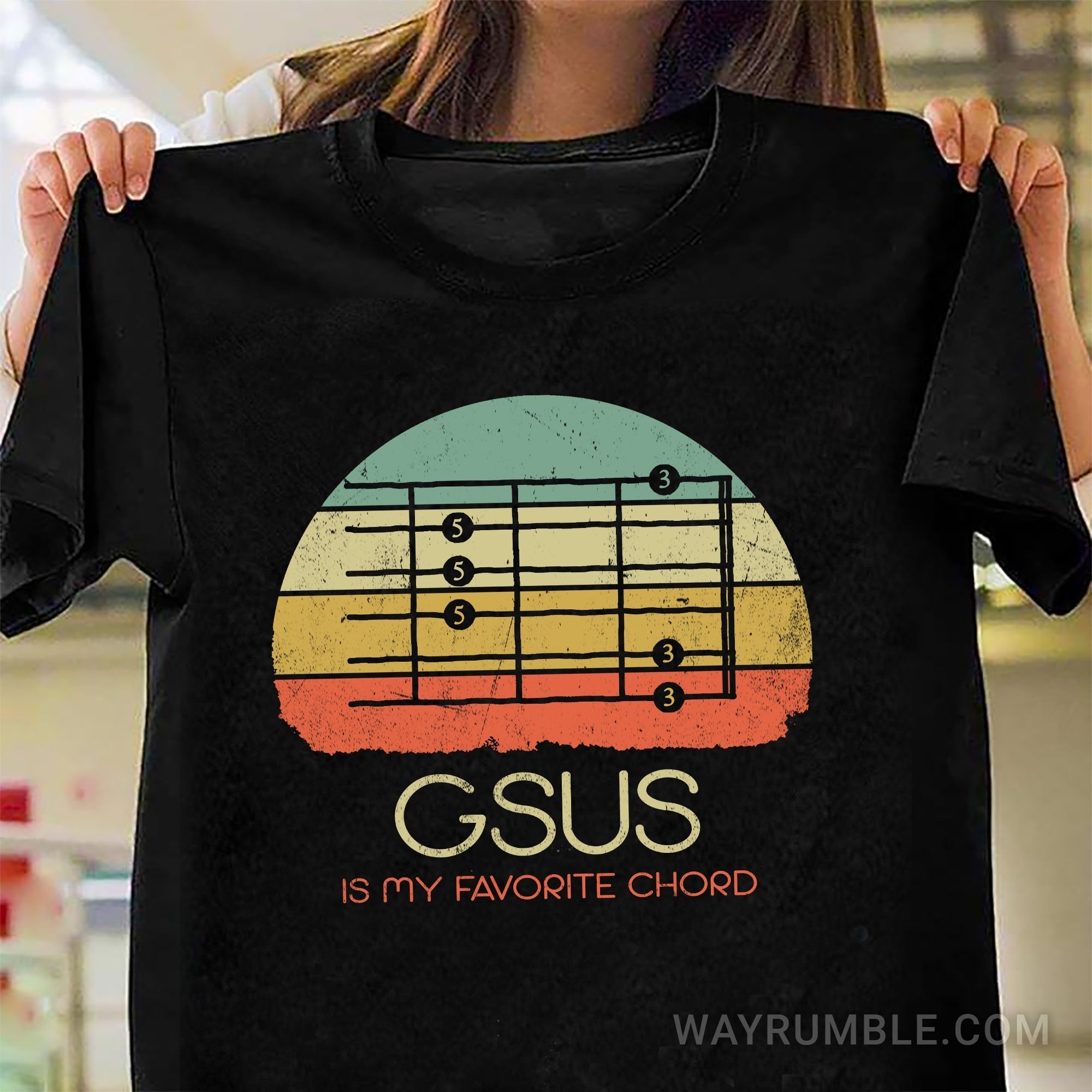 Sun drawing, Color circle, GJUS is my favorite chord – Jesus T Shirt