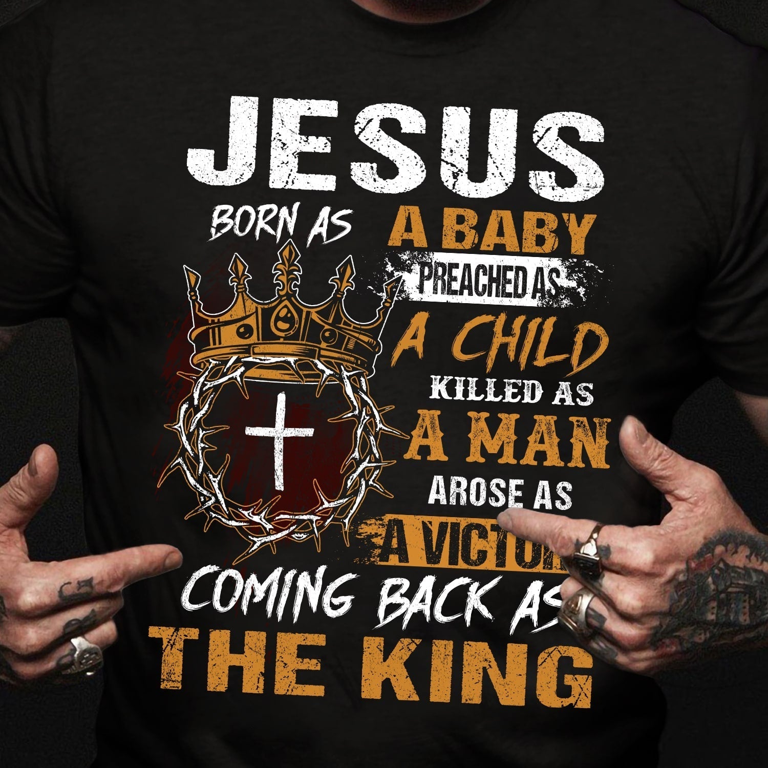 The king crown, Crown of thorn, Jesus coming back as the king – Jesus T Shirt