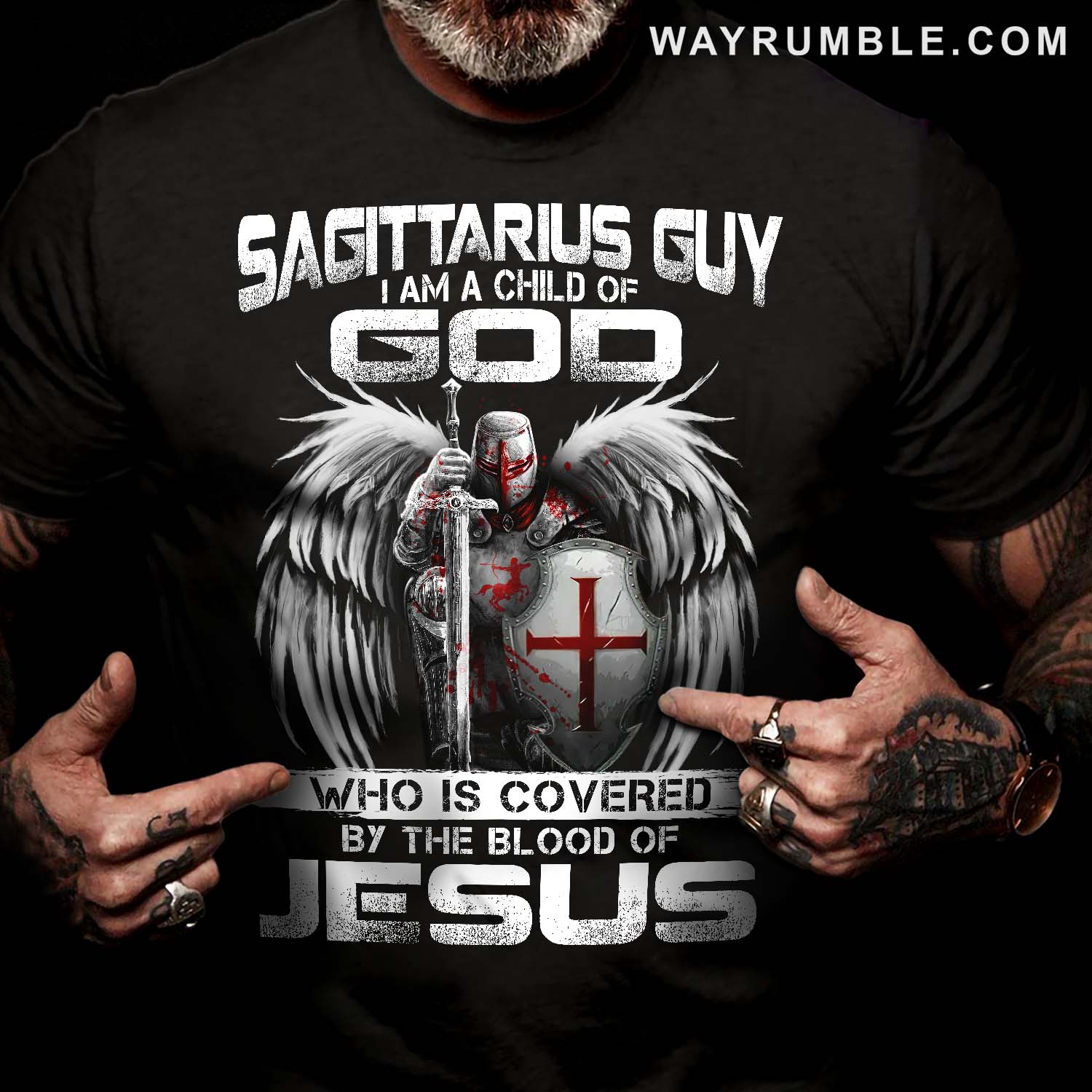 Sagittarius Guy, I am a child of God – Jesus, Knight of God, Zodiac signs T Shirt