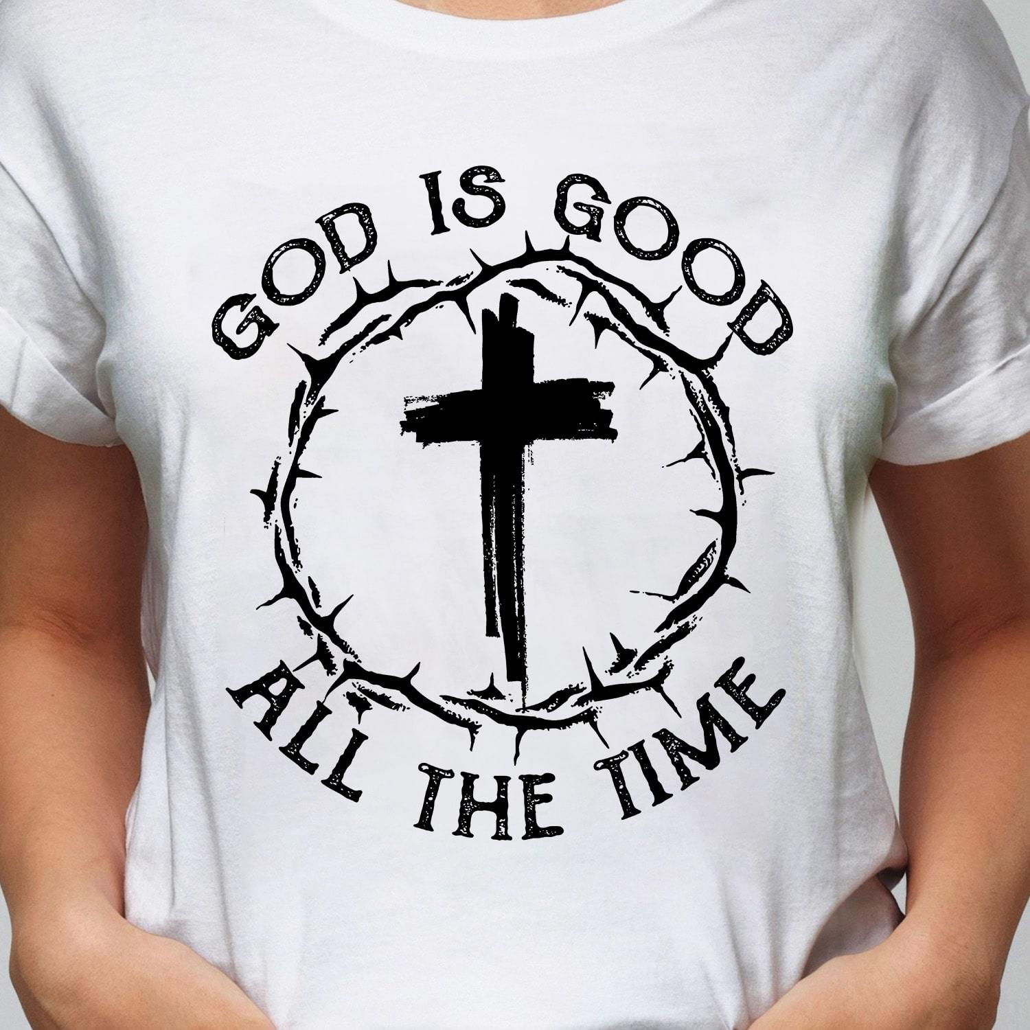 Thorn crow and the cross – God is good – Jesus T Shirt