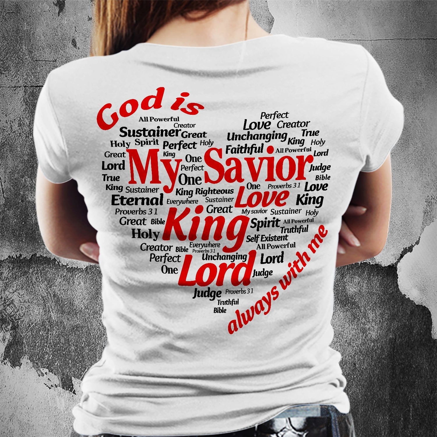 God is my savior – Jesus Back printed T Shirt