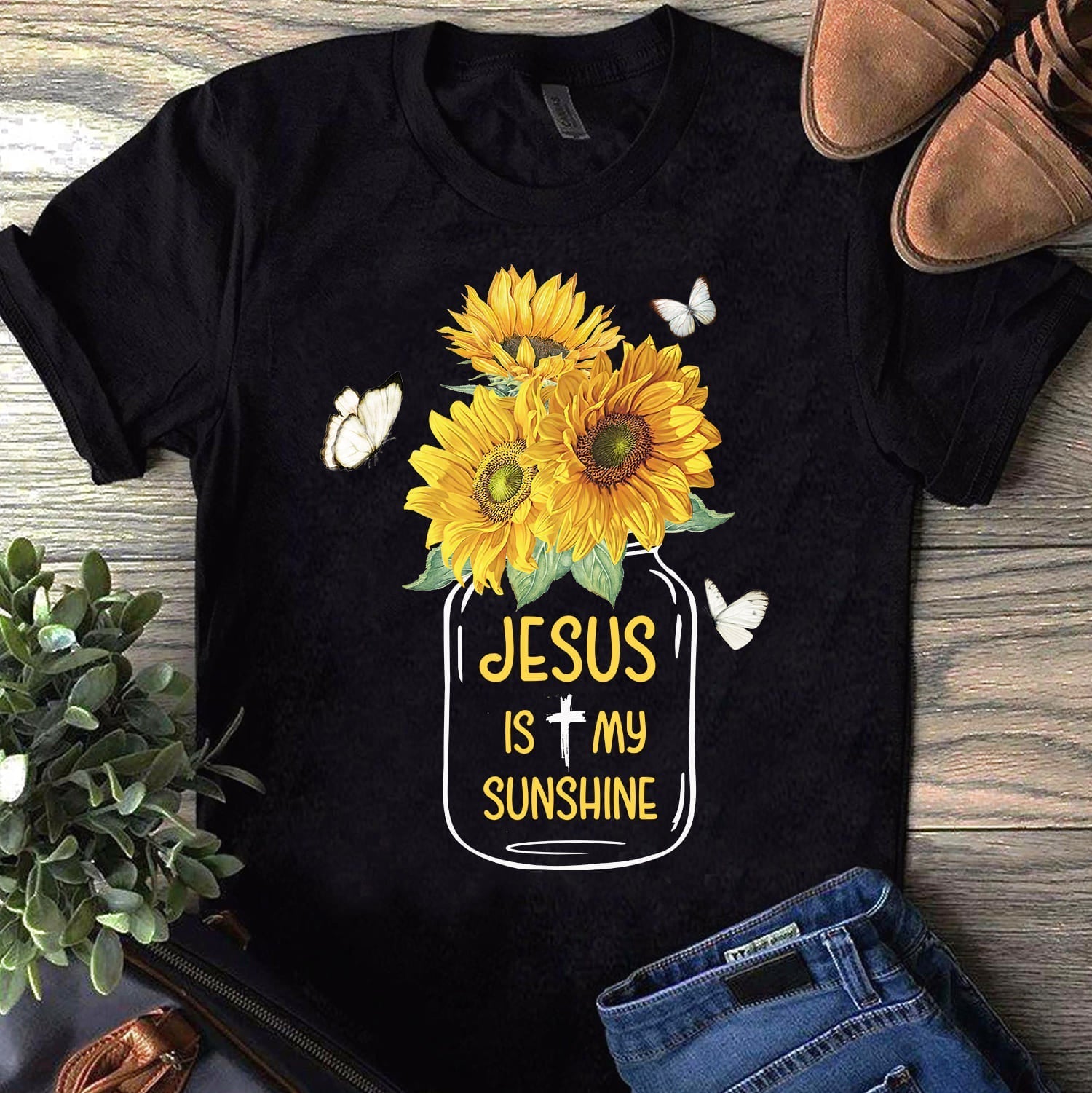 Sunflower – Jesus is my sunshine – Jesus T Shirt